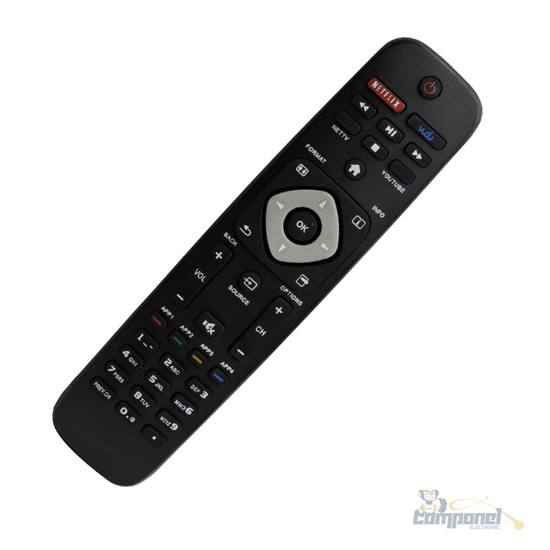  Controle Remoto Tv Philips Smart Tecla Netflix rbr7412